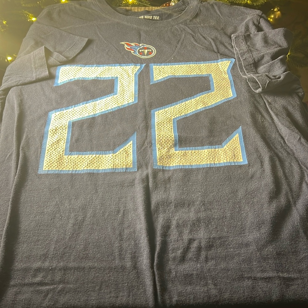 NFL Nike Mens Tennessee Titans 22 Henry Jersey Tee Color Blue Size Large